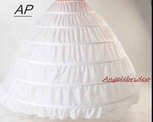 

ANGELSBRIDEP New 6 Hoops Petticoats Bustle for Ball Gown Wedding Dresses Underskirt Bridal Accessories Bridal Crinolines