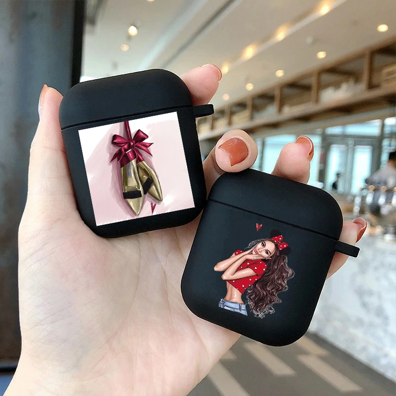 Милые чехлы для наушников с бантом Super Mom на высоком каблуке Чехол Apple AirPods 2/1