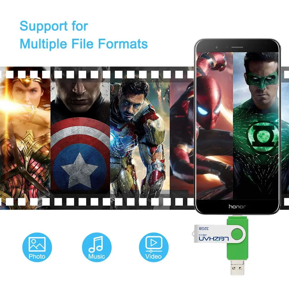 LEIZHAN USB флеш-накопитель type-C для samsung S10 S9 S8 S7 S6 S5 huawei P30 XiaoMi 6 USB C карта памяти микроперо-накопитель
