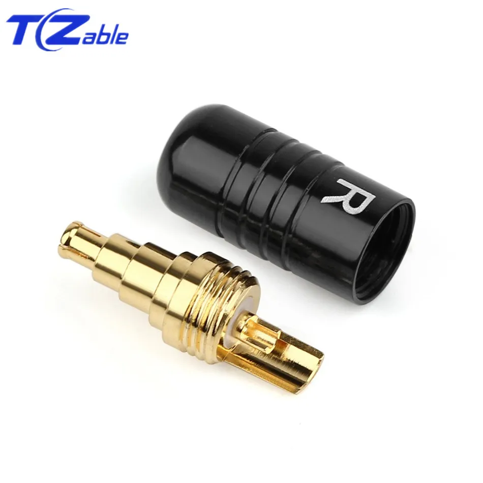 1 Pair Beryllium Copper Earphone Pin HiFi Headphone Plug For IE40 Pro Wire connector Audio Jack Splice Adapter Aluminum Alloy
