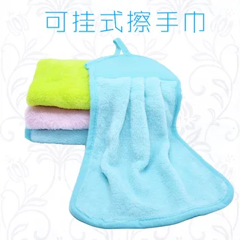 

Stall Hot Selling jia jian chen chu Coral Velvet Cartoon Animal Hand Towel Ultra-strength Absorbent Kitchen Hanging Towels