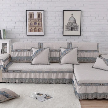 

Sofa Cover Lace Skirt Side Non-Slip European Style Slipcover Seat Sofas Towel Cover Armrest Backrest Sofa Covers for Living Room