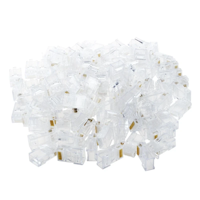 

RJ45 Connector Network Cable CAT5 Crimp Ends Plug x 100