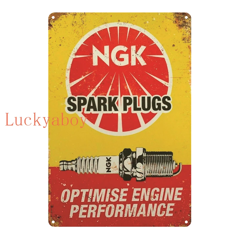 Panneau Rétro Allemand Plaque Métal Rétro LANOLU 'Garden Oasis' - 8x28cm - Décoration Jardin Vintage Buse Pulvérisation Réglable