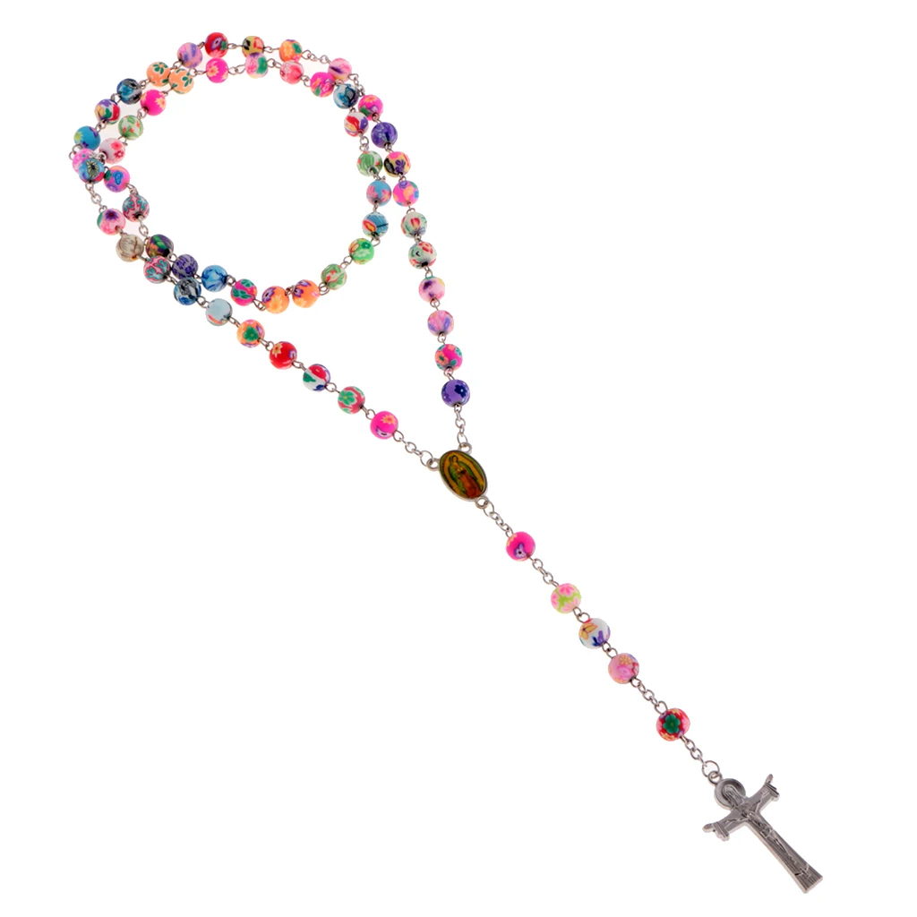 Charming Jesus Cross Rosary Beads Pendant Necklace Fashion Religious Jewelry | Украшения и аксессуары