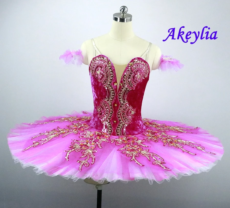 Сказочный костюм для девочек, профессиональные балетные пачки, ярко-розовый балетный сценический костюм, Аква-синий женский балетный костюм, блинная пачка