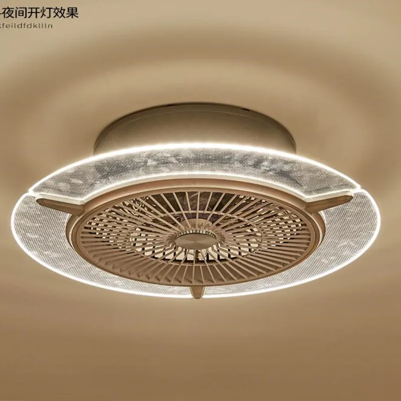 

Fan Ceiling Lamp Creative Bedroom Circular Fan Ceiling Lamp Restaurant with LED Ceiling Fan Acrylic Leaf Led Ceiling Fan Led