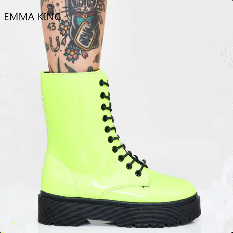 neon green booties