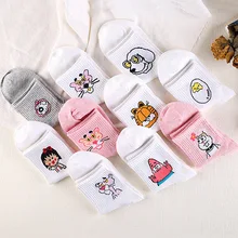 Gudetama носки теплые для женщин Аниме Хлопок Забавный Crew Sock милые Kawaii искусство Счастливый мультфильм Удобная уличная мода Патрик звезда