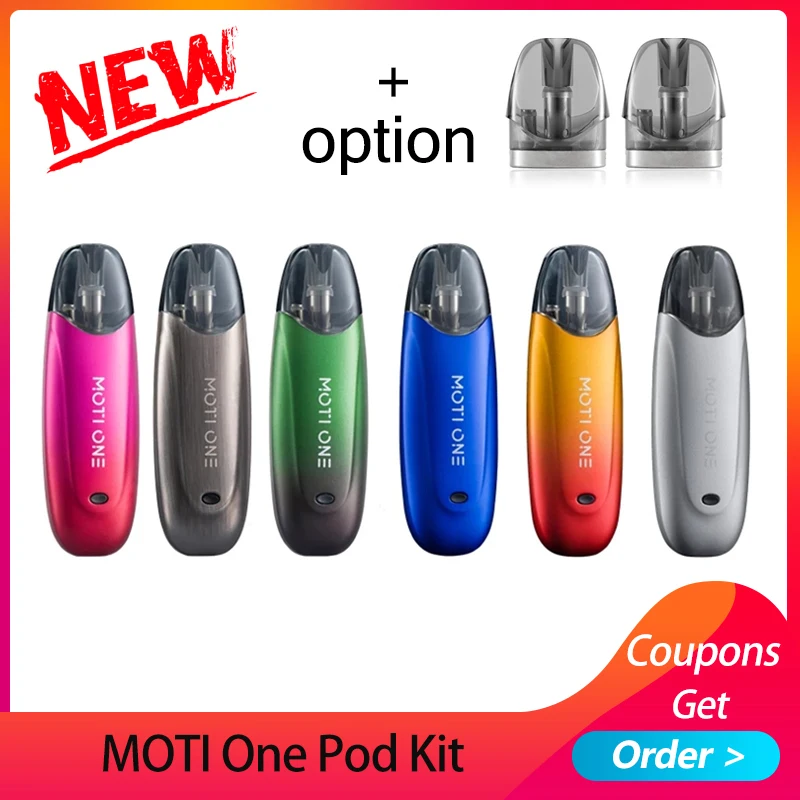 Najtaniej MOTI ONE zestaw wielokrotnego napełniania Vape z akumulatorem 350mah i 1.85ml Pod 12.5W wyjście z cewką ceramiczną Meta Tech VS zestaw AVP