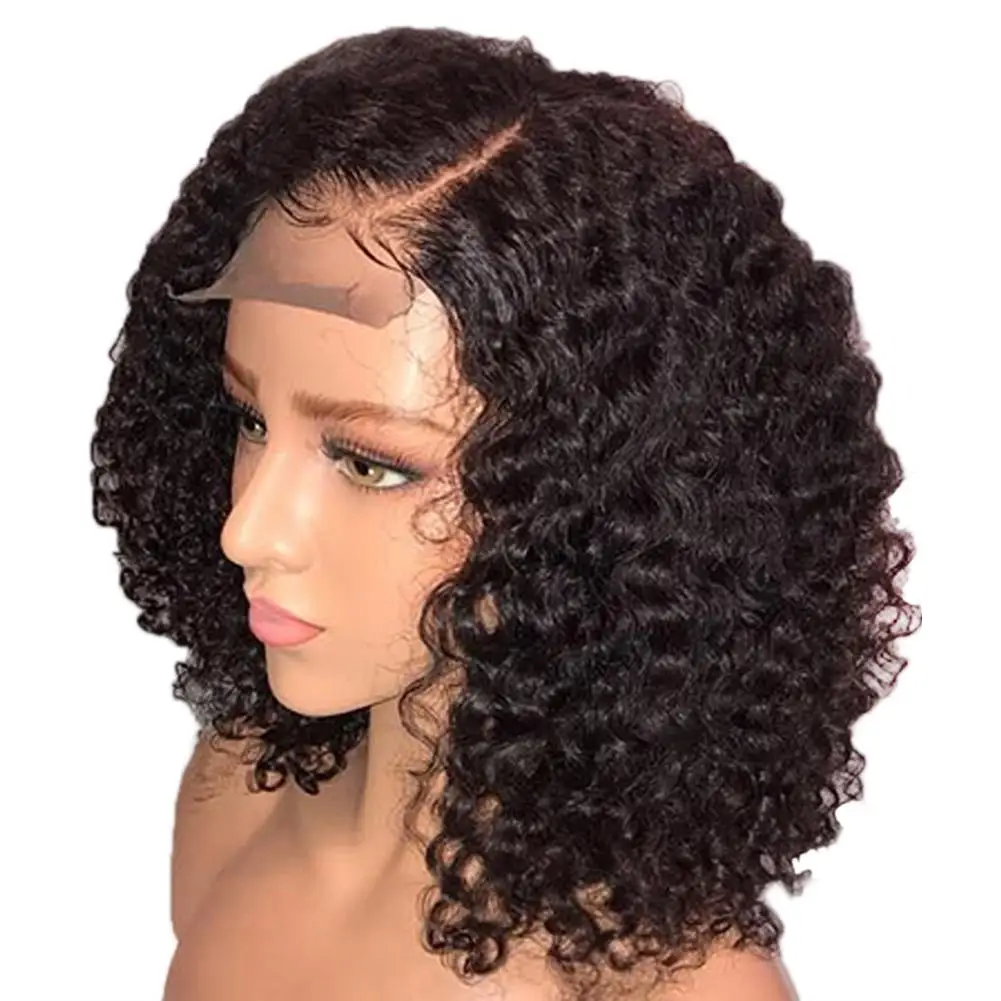 

Wig Lady Europe America Wig Chemical Fiber Short Curly Wig Set Front Lace Hair Styling Women Full Thick Free Shipping For Lady