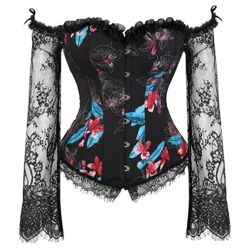 

X Sexy Lingerie Steampunk Corset Women Lace Corselet Lace Up Bustiers Korset For Posture Halloween Club Wedding Party Dress