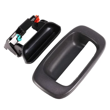 

1 Set Black Exterior Rear Tailgate Handle and Bezel Trim Kit Set Fit for 99-07 Chevy Silverado GMC Sierra