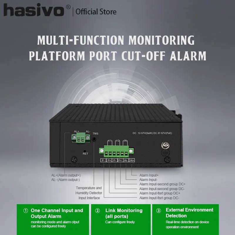 Industrial Ethernet management switch intelligent Gigabit 4 Gigabit port+1Gigabit+1SFP monitoring rail type