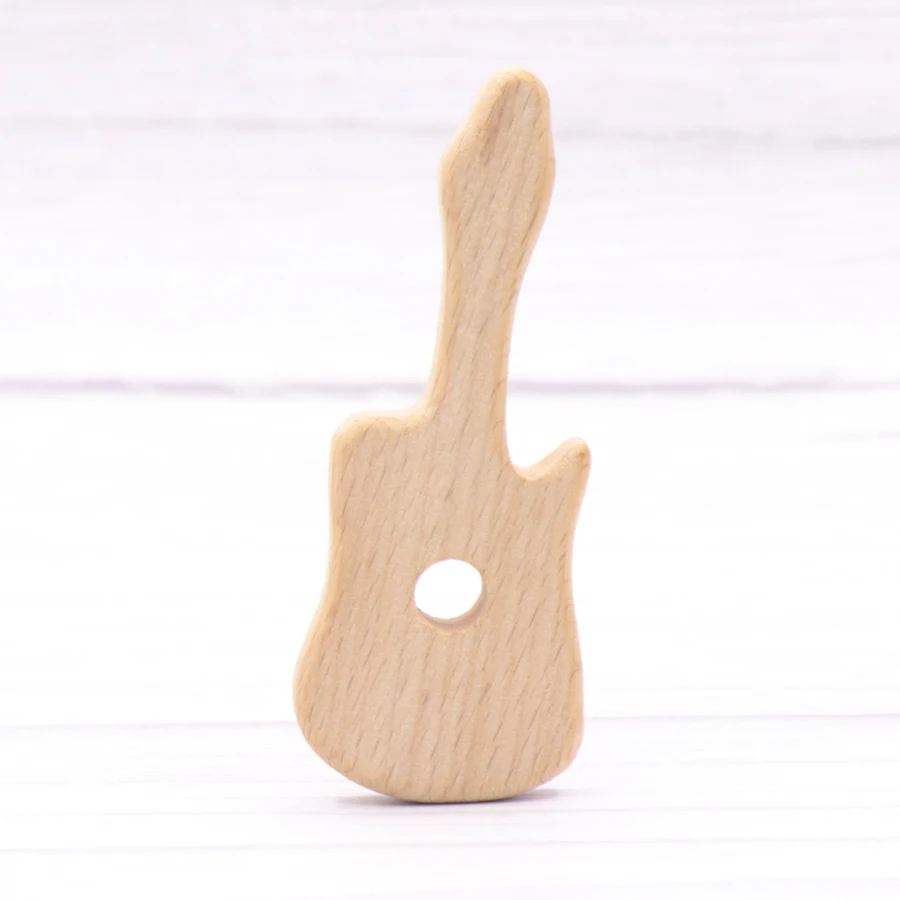 1pcs Baby Animal Natural Beech Teething Wooden Teether Rodent Tiny Rod Baby Teether Pendant For Pacifier Chain Teething Products 5