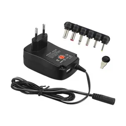 Universal USB Power Supply Adapter - Adjustable Voltage Converter 3V to 12V, 2A 30W - US Plug (3V - 12V 2A 30W)