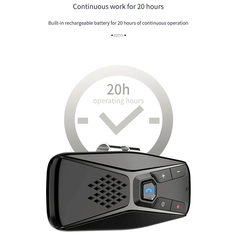 Bluetooth 5,0 Hands Free Автомобильный громкоговоритель Комплект для телефона FM беспроводной Bluetooth динамик телефон MP3 музыкальный плеер клип динамик телефон Поддержка Sir