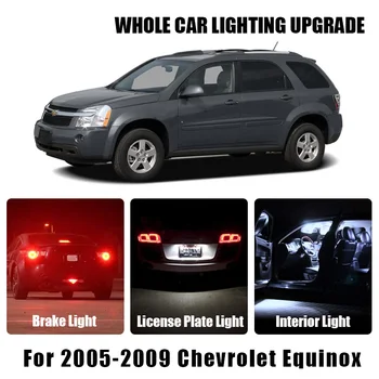 

White Red Car Interior LED Light License Plate Reverse Lamp For 2005-2009 Chevrolet Equinox Brake Bulbs Turn Signal Parking Lamp
