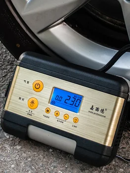 

Digital display preset tire pressure vehicle inflator high voltage 12V electric car inflator tire pump