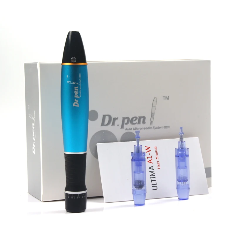 Tanie 1 zestaw bezprzewodowy dr pen a1 mikronakłuwanie maszyna BB Glow Kit MTS profesjonalna mezoterapia automatyczna rolka z mikro igłami