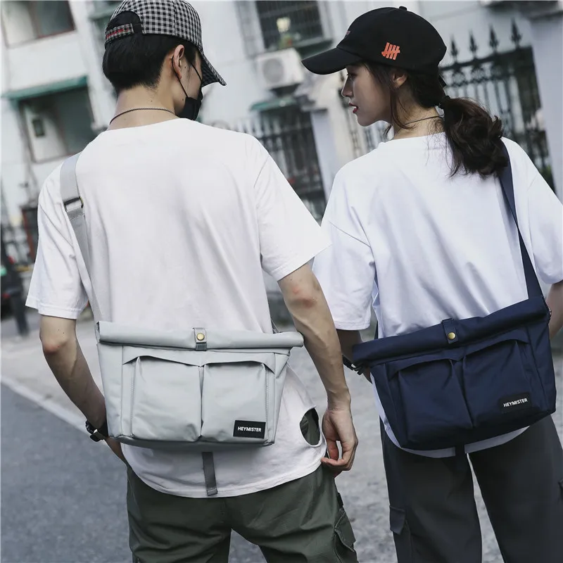 

Single-shoulder Canvas Bag Shoulder Bag Men Street Trendy Bag Student Casual Korean-style Casual Bag