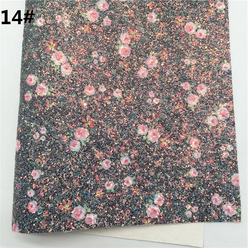 14 1 шт. 21X29 см массивная блестящая кожа, розовый блеск с принтом кожаные листы для изготовления луков LEOsyntheticoDIY T361B - Цвет: 14