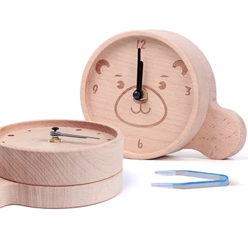 

Wooden Clock Toys English Japanese Baby Wooden Milk Tooth Collect Box Umbilical Lanugo Storage Box Toys Kids Gifts