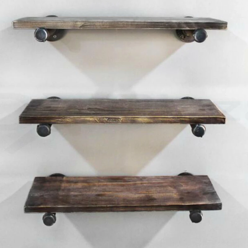 

1X Vintage Industrial Steel Iron Pipe Shelf Brackets Rack Holder W/screw 2 Size
