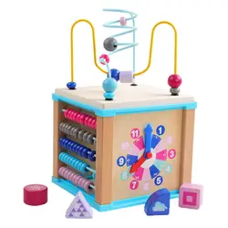 Для раннего развития игрушки деревянный Пальчиковый лабиринт развивающий куб количество активности центр коробка дети тумблер