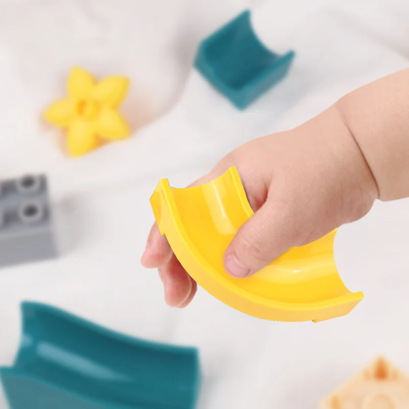 90 Pcs Children Slide Building Blocks, Maze Balls Track Funnel Slide Toys for Kids