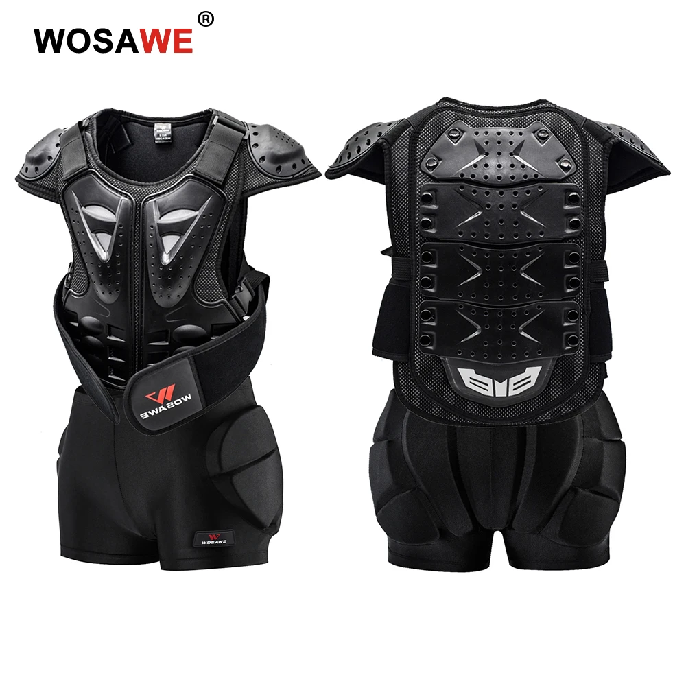 Армированный мотоциклетный жилет WOSAWE для позвоночника мягкая защита бедер