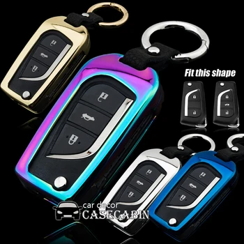 

Zn Alloy Metal Frame Case Cover fit for Toyota Corolla RAV4 Camry Highlander Reiz Remotes Fob Key A21