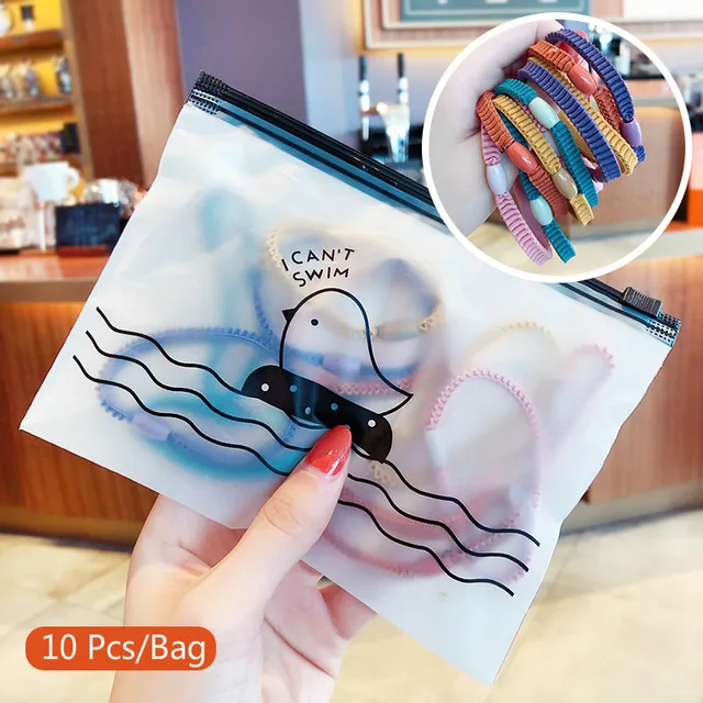 10/50/100 Pcs/Set Women Girls Colors Soft Scrunchies Elastic Hair Band Lady Lovely Solid Rubber Bands Female Hair Accessories 17-10 Pcs
