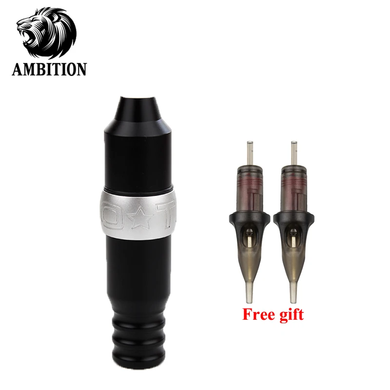 

Ambition Tattoo Machine Factory Direct Sale Tattoo Supply Beautiful Price Tattoo Machine Pen Type Cartridge Needles Free Gift
