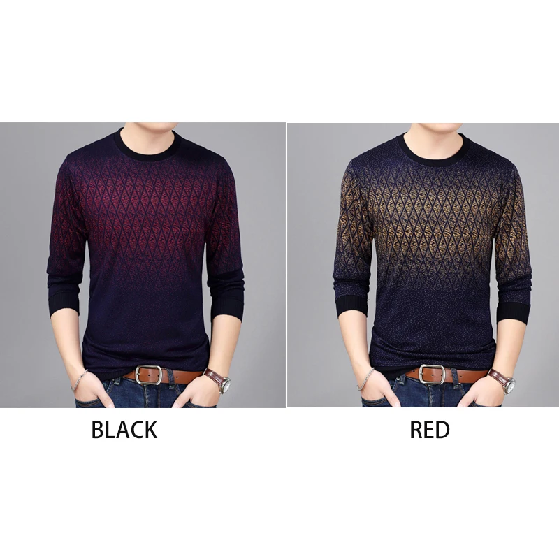 Flash Sale Brand-sweater New Hot Casual Social Argyle Pullover Sweater Shirt Jersey Clothing Sweaters Mens Fashion Knitted Sweater For Man