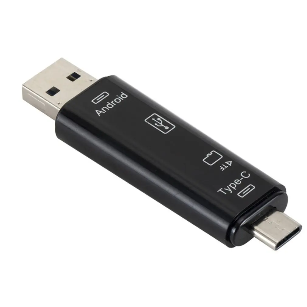5 in 1 USB 3.0 Type C / USB / Micro USB SD TF Memory Card Reader OTG Adapter Connector High Speed Memory Card Reader