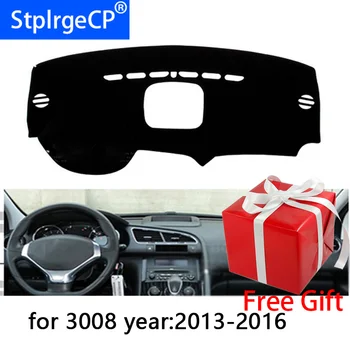 

For Peugeot 3008 2013-2016 Right and Left Hand Drive Car Dashboard Covers Mat Shade Cushion Pad Carpets Accessories