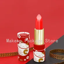 10 Вт, 30 Вт, 50 шт. пустой Lucky Cat, красные, золотые, год Бумага Круглый Тюбик губной помады 12,1 мм бальзам для губ контейнер для косметики многоразовая оболочки
