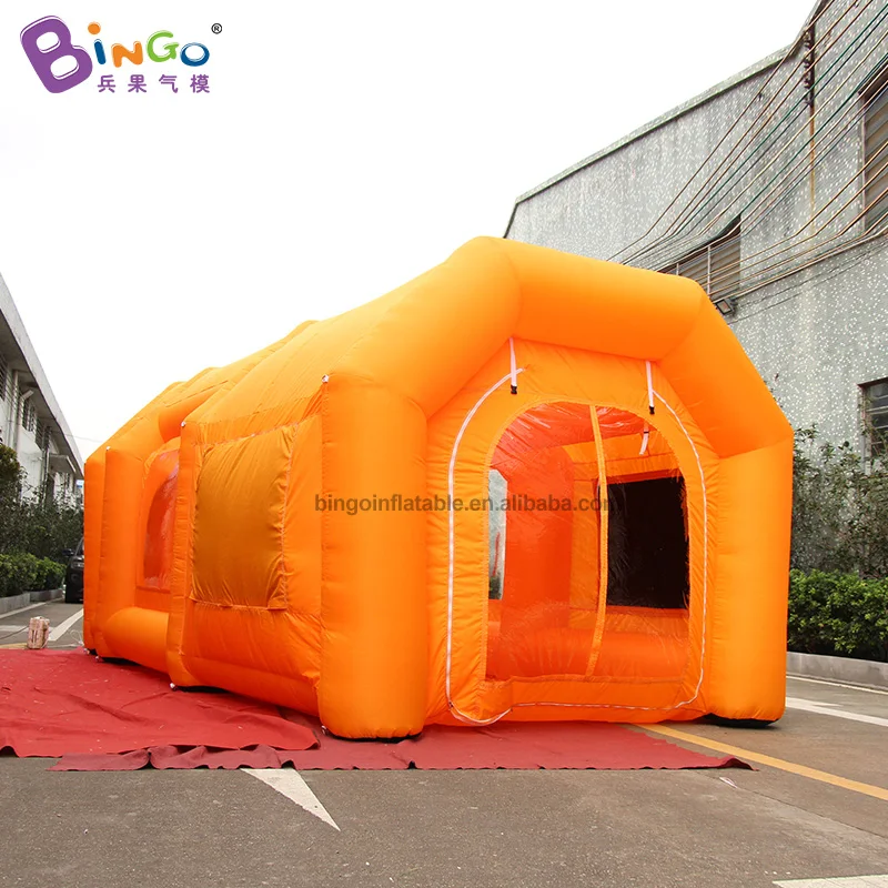 

Customized 6x3x2.5 Meters Inflatable Orange Spray Tent For Car Giant Inflated Paint Booth Toys - BG-T0206