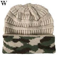 Womail, зимняя шапка унисекс, модная, камуфляжная, с принтом, удобная, повседневная, сохраняющая тепло, плюшевая, утолщенная, шерстяная, вязаная, берет, шапка