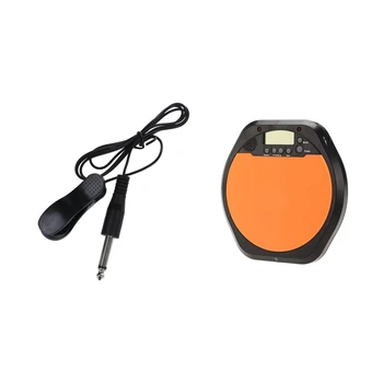 

General Guitar Acoustic Clip on Pickup with Digital Drummer Training Practice Drum Pad Metronome