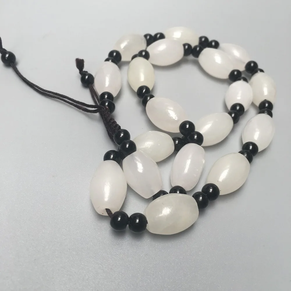 14x10mm white Afghan and black Stone necklace jewelry (Pendant accessories)
