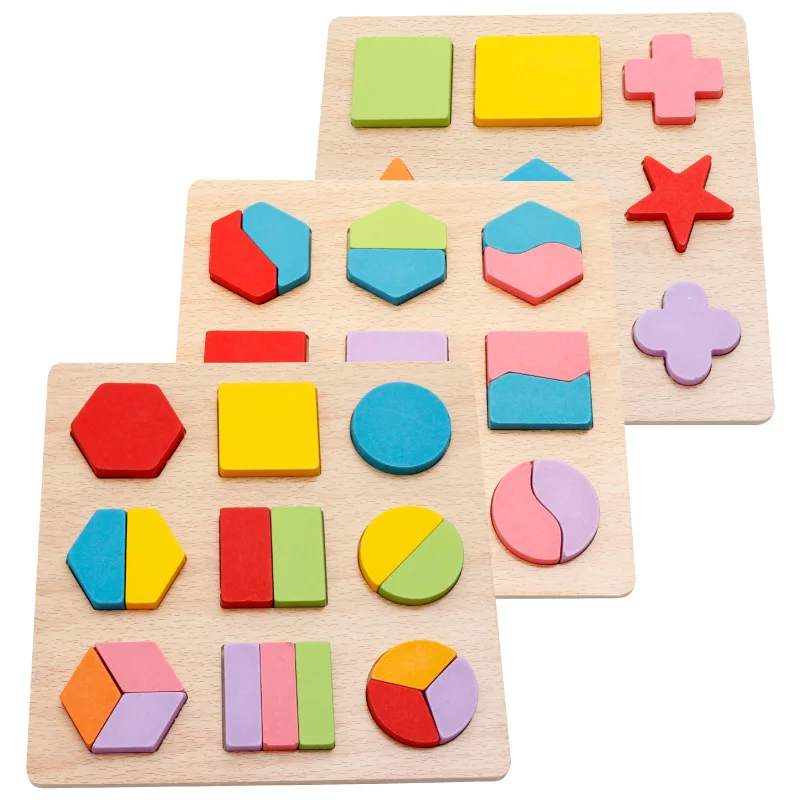 

Geometric Shapes Matching Building Blocks Early Childhood Montessori Teaching Aids 3D Puzzle Model Fun Geometry Children'S Educa