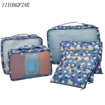 

Multifunction Travel Accessories 6 Pcs/Set Women Packing Cubes Man Organizer Bags Luggage Bag Clothes Storage Waterproof Bags
