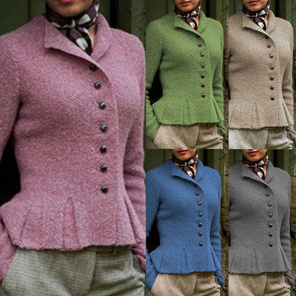 2019 Women's Sweaters Autumn Winter Cardigans Knitted Button Single Breasted Warm Coat Tops |