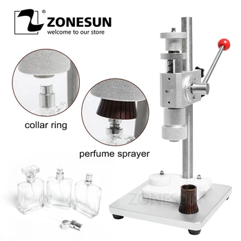 

ZONESUN Manual Crimping Machine Perfume Crimper Capper Metal Collar Cap Press Capping Machine Spray Crimper