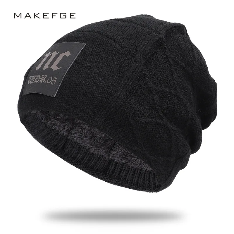 Новая мужская зимняя шапка шарф вязаная маска Gorras свободная Мужская и женская теплая и удобная Лыжная нашивка на шарф мужская шапка