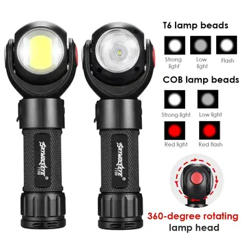 

USB Rechargable Mini LED Flashlight Lighting Waterproof Torch Light Portable For Night Outdoor Lighting COB Work Lights Lamp