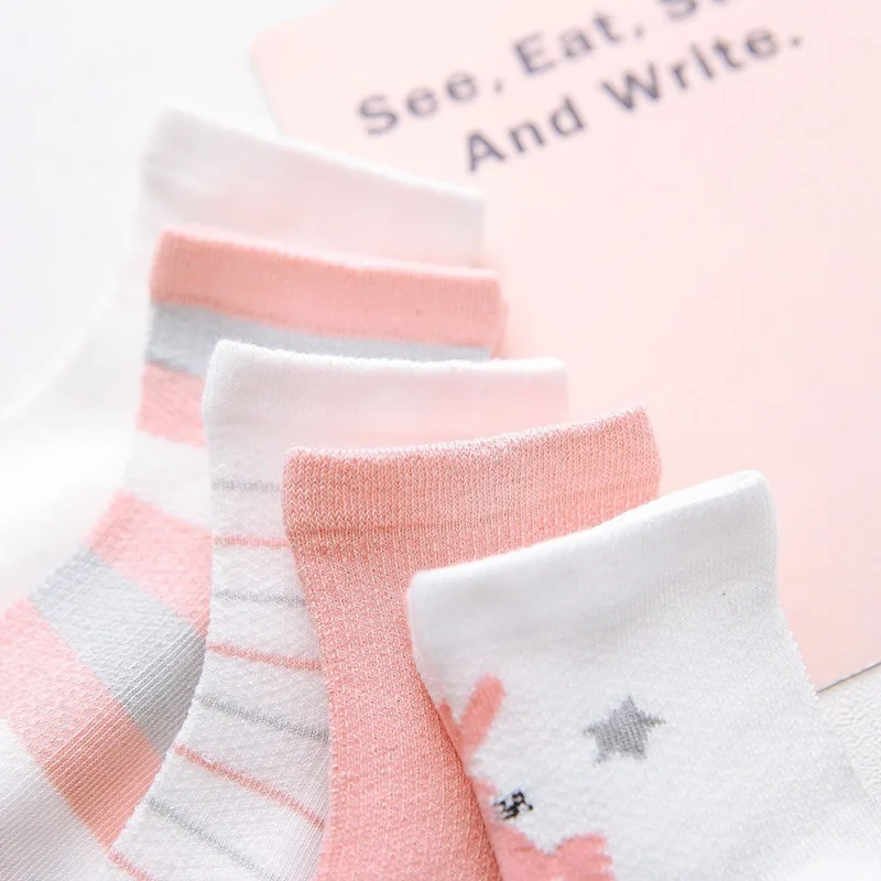 5 Pair Spring Autumn Unisex Baby Cotton Fashion Cute Infant Newborn Fresh Candy Color Baby Socks
