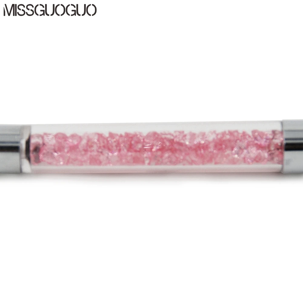Силиконовая щетка Missguoguo с двойной головкой, 2 способа, розовая ручка карандаш для нанесения страз, Профессиональный Маникюрный Инструмент для УФ-геля, кисть для ногтей